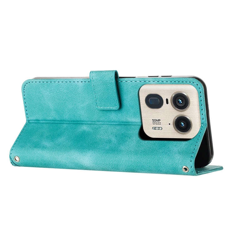 For Motorola Moto X50 Ultra Dream Triangle Leather Phone Case with Lanyard(Green)