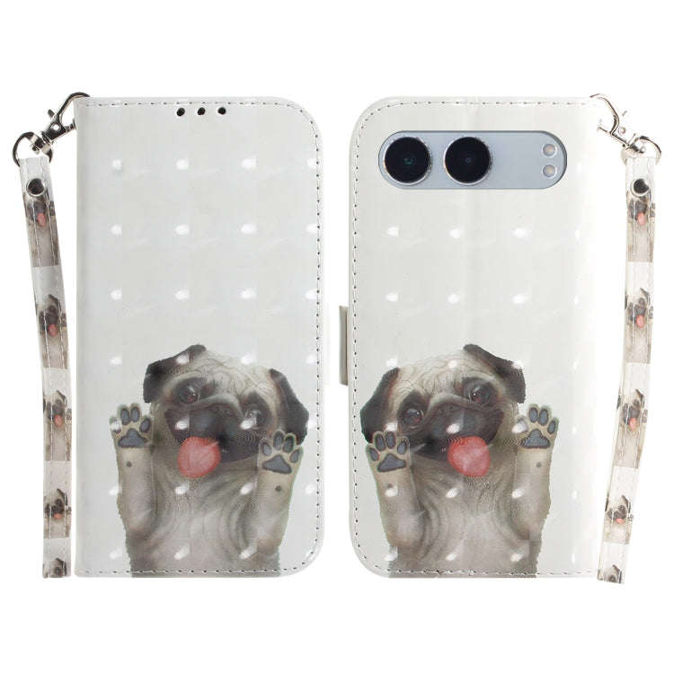 For OnePlus Nord 4 3D Colored Horizontal Flip Leather Phone Case(Pug)