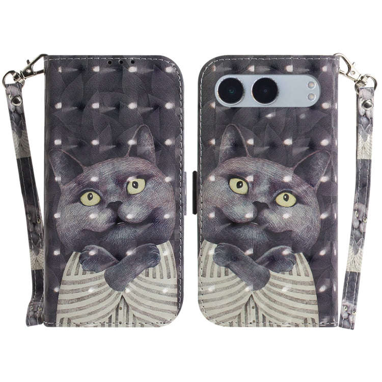 For OnePlus Nord 4 3D Colored Flip Leather Phone Case(Hug Cat)