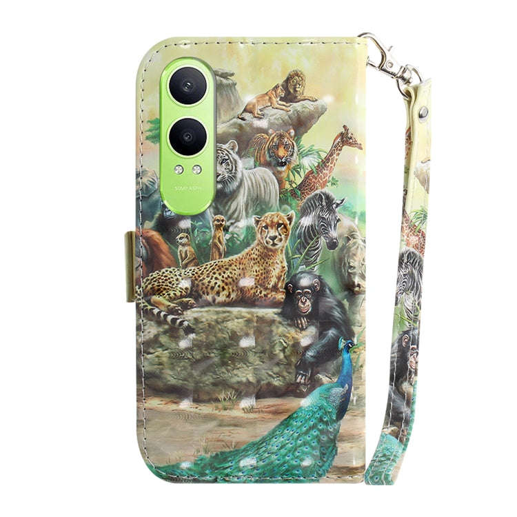 For OnePlus Nord CE4 Lite 3D Colored Horizontal Flip Leather Phone Case(Zoo)