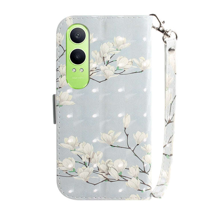 For OnePlus Nord CE4 Lite 3D Colored Horizontal Flip Leather Phone Case(Magnolia)