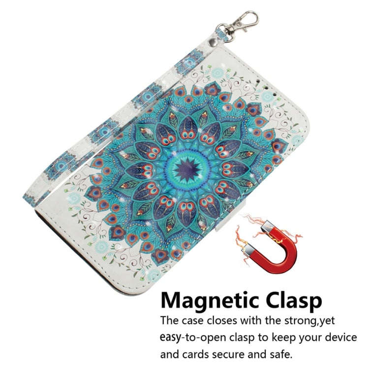 For OnePlus Nord CE4 Lite 3D Colored Horizontal Flip Leather Phone Case(Peacock Wreath)