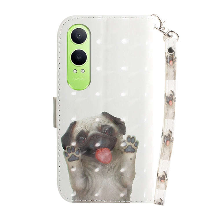 For OnePlus Nord CE4 Lite 3D Colored Horizontal Flip Leather Phone Case(Pug)