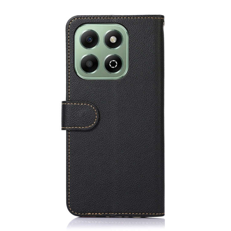 For Honor X6b KHAZNEH Litchi Texture Leather RFID Phone Case(Black)