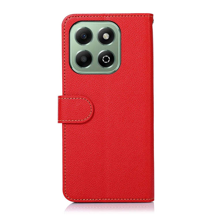 For Honor X6b KHAZNEH Litchi Texture Leather RFID Phone Case(Red)