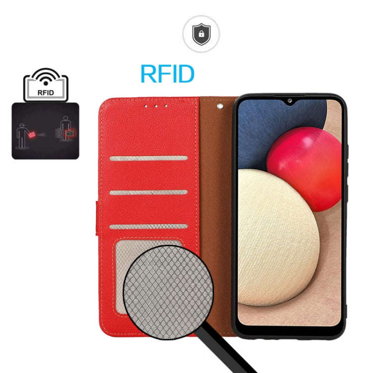 For Honor X6b KHAZNEH Litchi Texture Leather RFID Phone Case(Red)