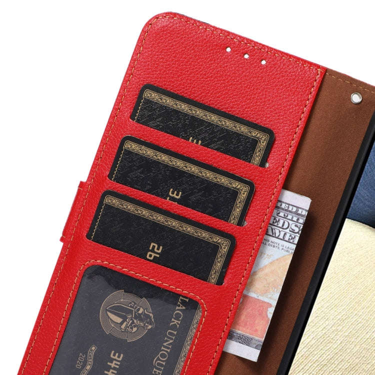 For Honor X6b KHAZNEH Litchi Texture Leather RFID Phone Case(Red)