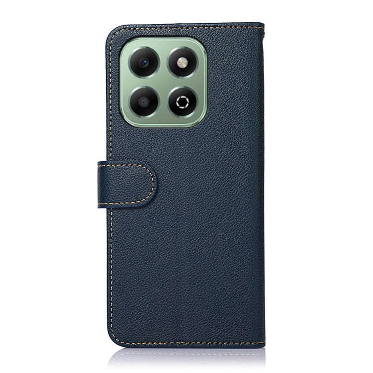 For Honor X6b KHAZNEH Litchi Texture Leather RFID Phone Case(Blue)