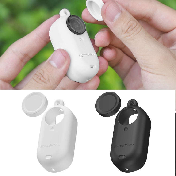 For Insta360 Go 3 Sunnylife IST-BHT594 Camera Body Silicone Case with Lens Cap & Neck Strap(White)