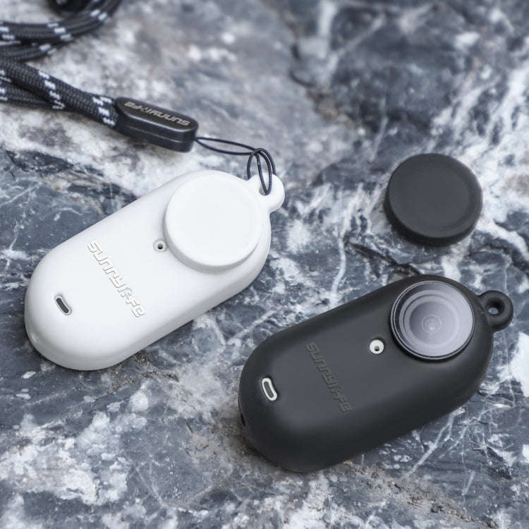 For Insta360 Go 3 Sunnylife IST-BHT594 Camera Body Silicone Case with Lens Cap & Neck Strap(Black)