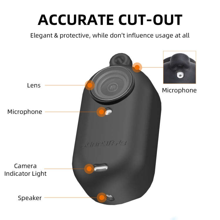 For Insta360 Go 3 Sunnylife IST-BHT594 Camera Body Silicone Case with Lens Cap & Neck Strap(Black)