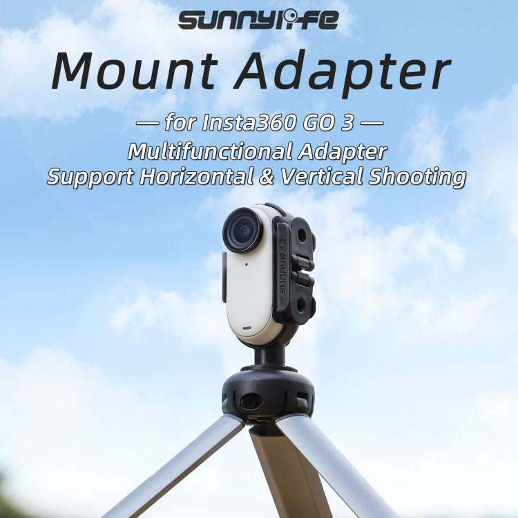 For Insta360 Go 3 Sunnylife IST-BK592 Mount Adapter Protective Frame Cage Mounting Brackets Housi...