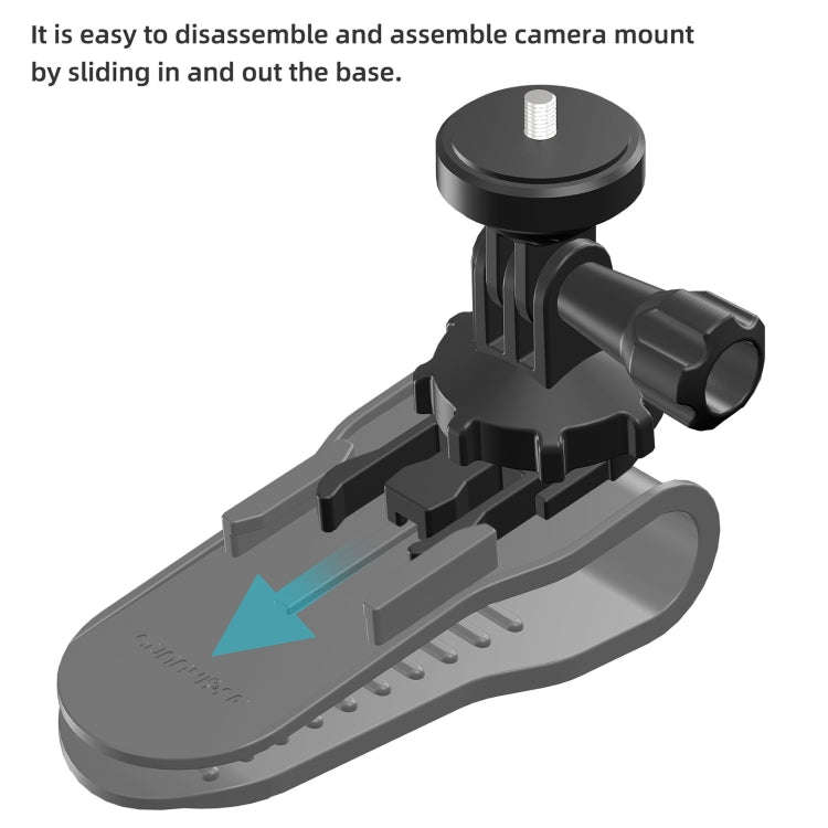 Sunnylife ZJ585 Sun Visor Camera Mount Quick Release Holder 360 Degree Rotating Vlog Bracket(Black)