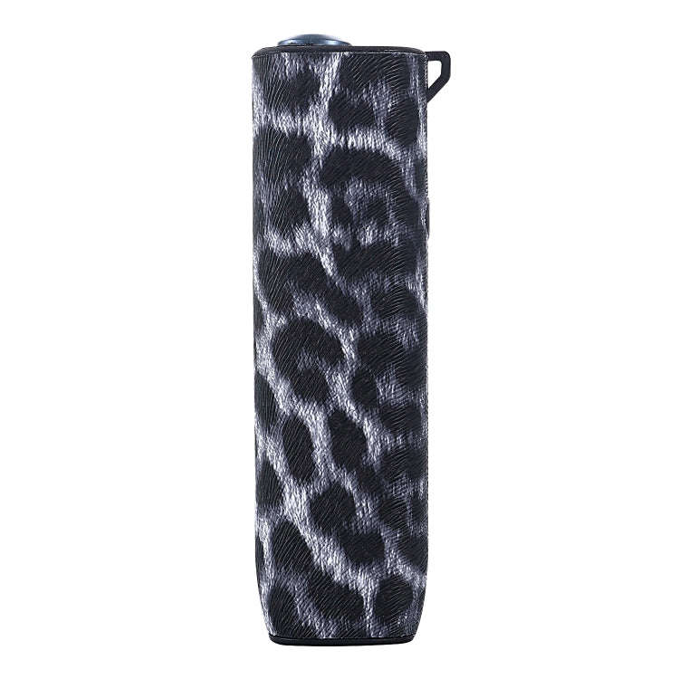 For IQOS ILUMA ONE Leopard TPU+PU Leather Electronic Cigarette Protective Case with Lanyard(White)