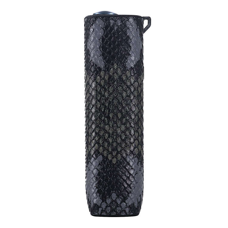 For IQOS ILUMA ONE Snake Pattern TPU+PU Electronic Cigarette Protective Case with Lanyard(Dark Grey)