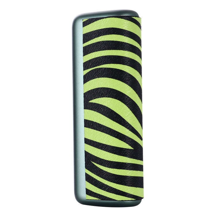 For IQOS ILUMA Prime PU Leather Electronic Cigarette Protective Case(Zebra Green)