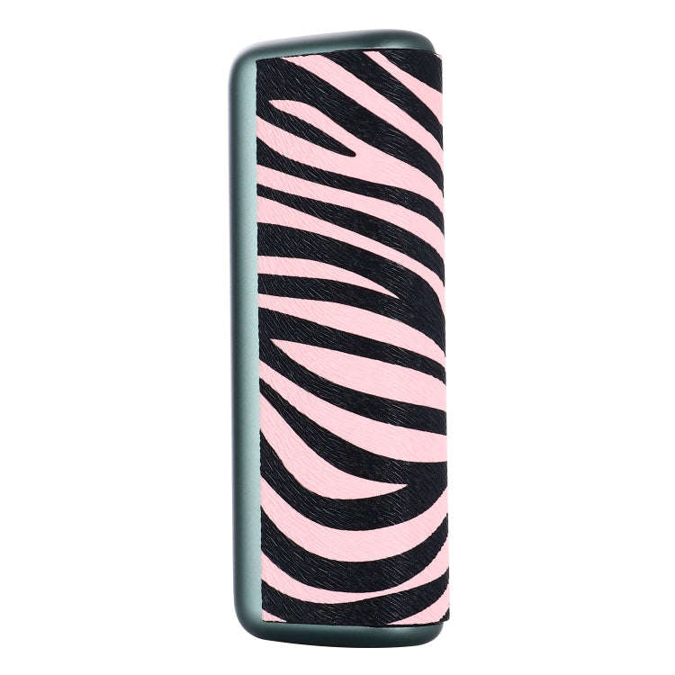 For IQOS ILUMA Prime PU Leather Electronic Cigarette Protective Case(Zebra Pink)