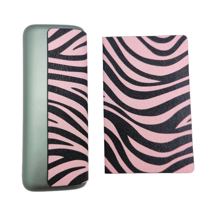For IQOS ILUMA Prime PU Leather Electronic Cigarette Protective Case(Zebra Pink)