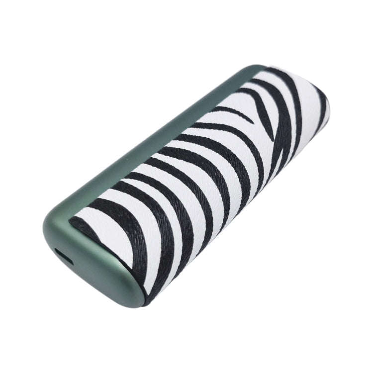 For IQOS ILUMA Prime PU Leather Electronic Cigarette Protective Case(Zebra Black White)
