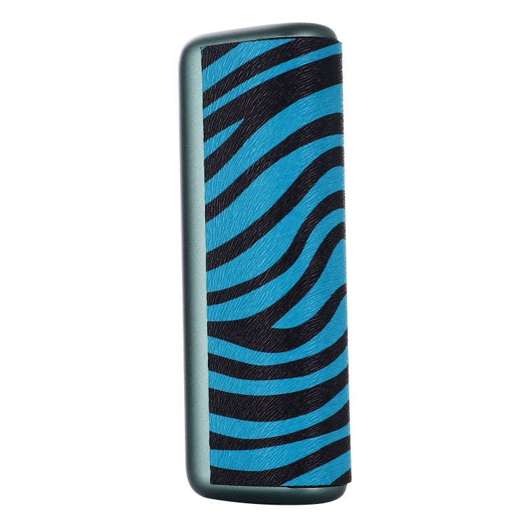 For IQOS ILUMA Prime PU Leather Electronic Cigarette Protective Case(Zebra Blue)