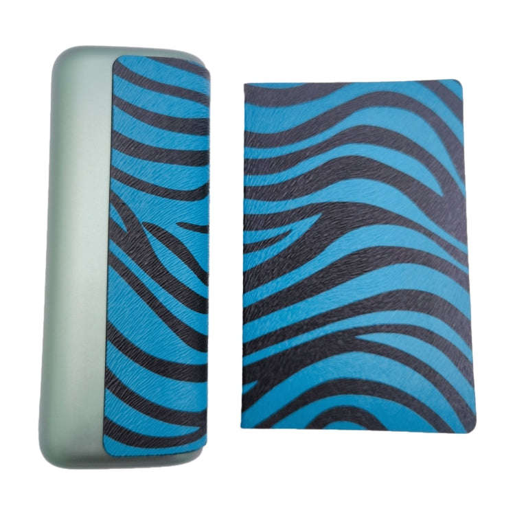 For IQOS ILUMA Prime PU Leather Electronic Cigarette Protective Case(Zebra Blue)