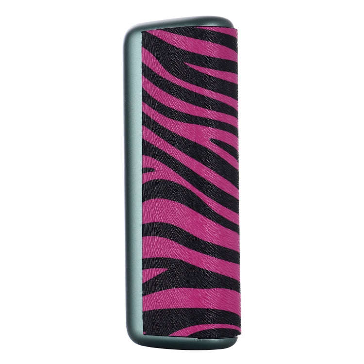 For IQOS ILUMA Prime PU Leather Electronic Cigarette Protective Case(Zebra Purple)