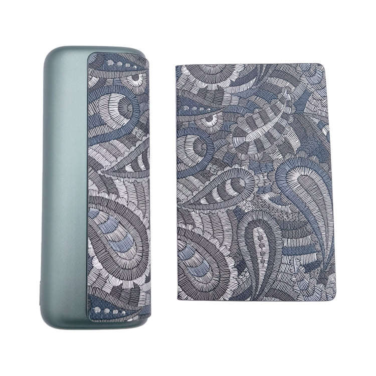 For IQOS ILUMA Prime PU Leather Electronic Cigarette Protective Case(Waist Flower Black)