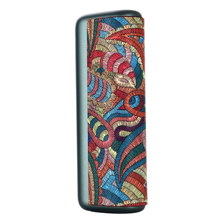 For IQOS ILUMA Prime PU Leather Electronic Cigarette Protective Case(Waist Flower Red)