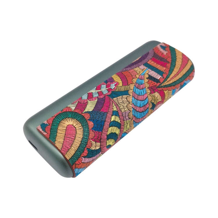 For IQOS ILUMA Prime PU Leather Electronic Cigarette Protective Case(Waist Flower Red)