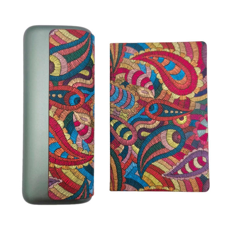 For IQOS ILUMA Prime PU Leather Electronic Cigarette Protective Case(Waist Flower Red)