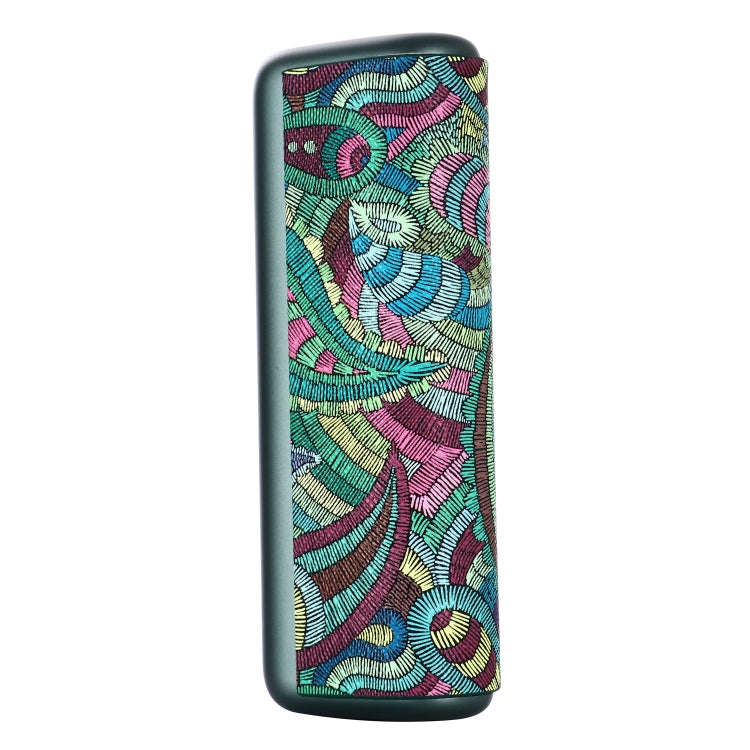 For IQOS ILUMA Prime PU Leather Electronic Cigarette Protective Case(Waist Flower Green)