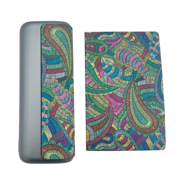 For IQOS ILUMA Prime PU Leather Electronic Cigarette Protective Case(Waist Flower Green)