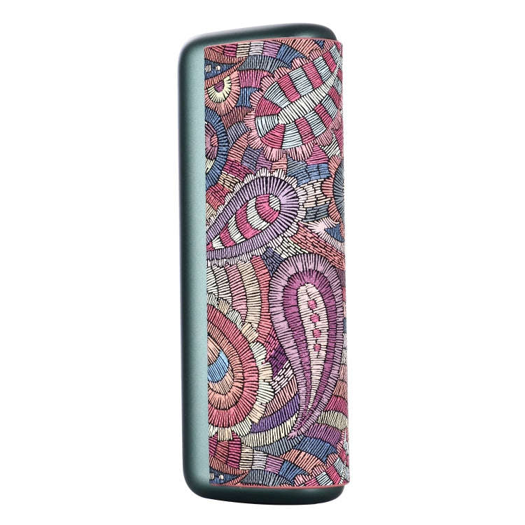For IQOS ILUMA Prime PU Leather Electronic Cigarette Protective Case(Waist Flower Purple)