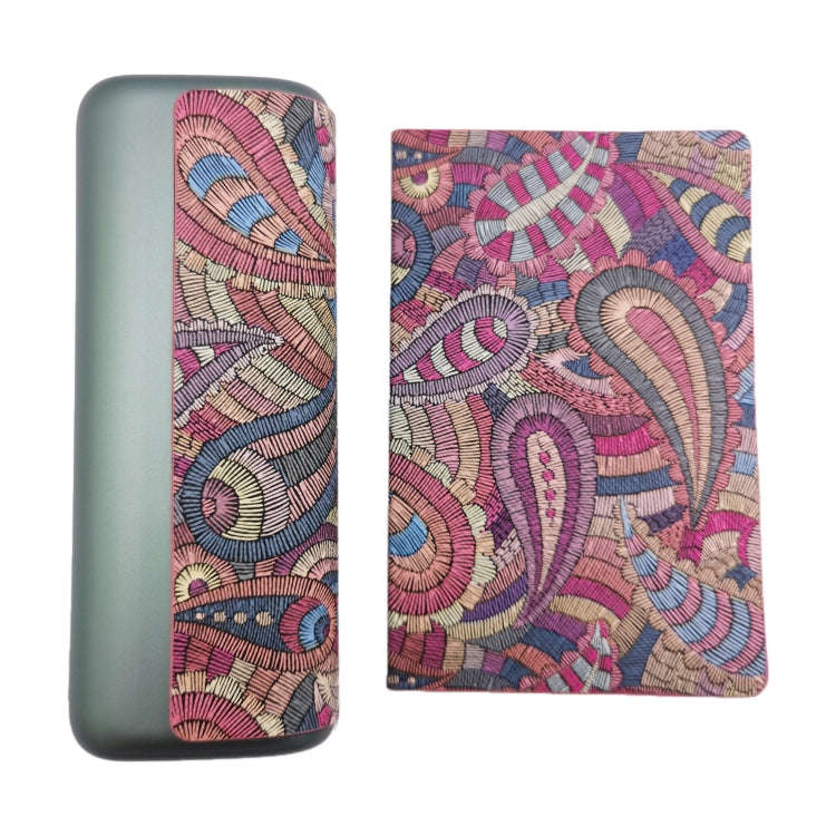 For IQOS ILUMA Prime PU Leather Electronic Cigarette Protective Case(Waist Flower Purple)