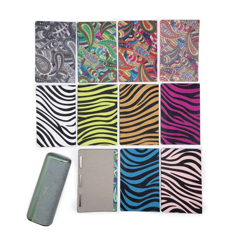 For IQOS ILUMA Prime PU Leather Electronic Cigarette Protective Case(Zebra Blue)