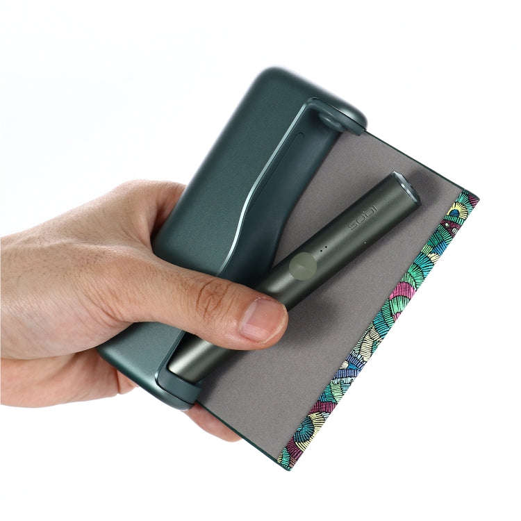 For IQOS ILUMA Prime PU Leather Electronic Cigarette Protective Case(Zebra Blue)