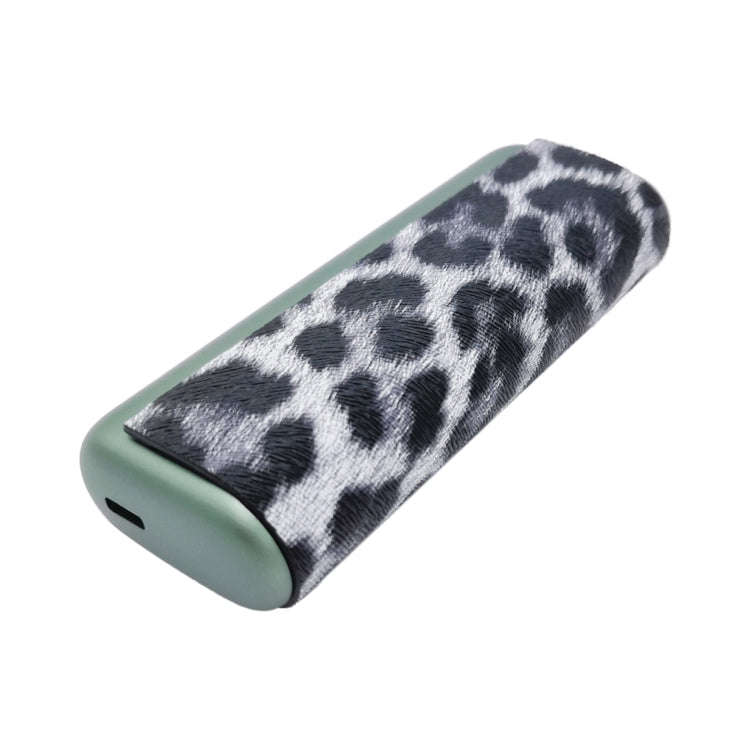 For IQOS ILUMA Prime PU Leather Electronic Cigarette Protective Case(Leopard White)