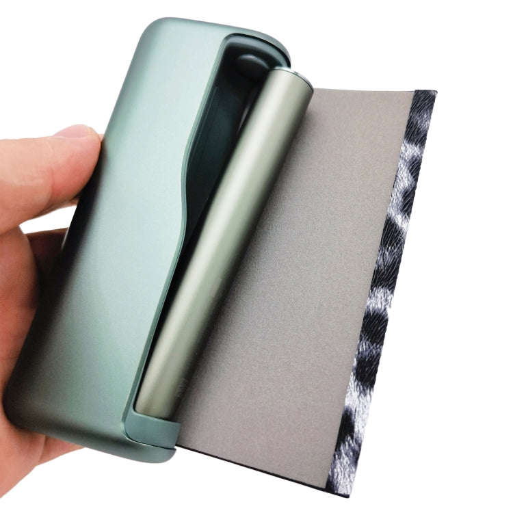 For IQOS ILUMA Prime PU Leather Electronic Cigarette Protective Case(Leopard White)
