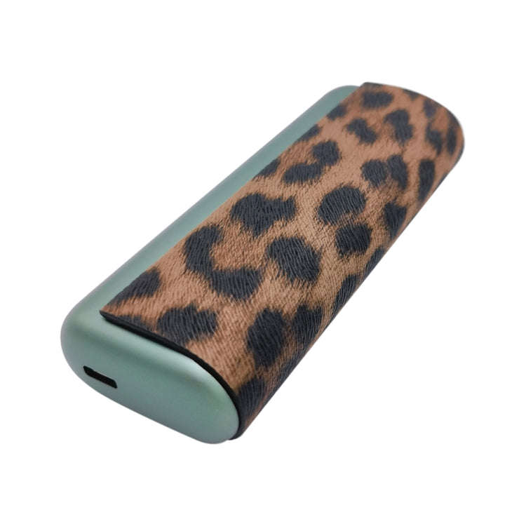 For IQOS ILUMA Prime PU Leather Electronic Cigarette Protective Case(Leopard Brown)