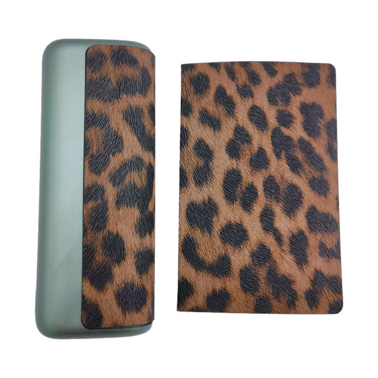 For IQOS ILUMA Prime PU Leather Electronic Cigarette Protective Case(Leopard Brown)