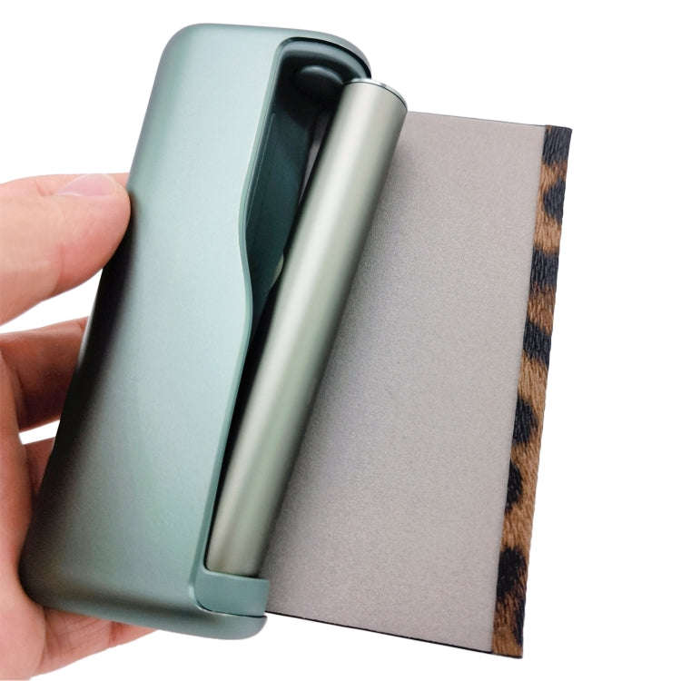For IQOS ILUMA Prime PU Leather Electronic Cigarette Protective Case(Leopard Brown)