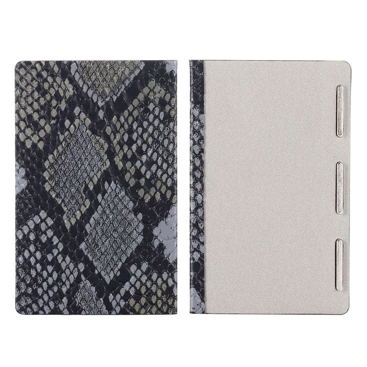 For IQOS ILUMA Prime PU Leather Electronic Cigarette Protective Case(Snake Pattern Dark Grey)