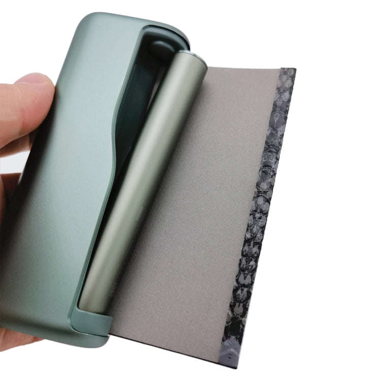 For IQOS ILUMA Prime PU Leather Electronic Cigarette Protective Case(Snake Pattern Dark Grey)