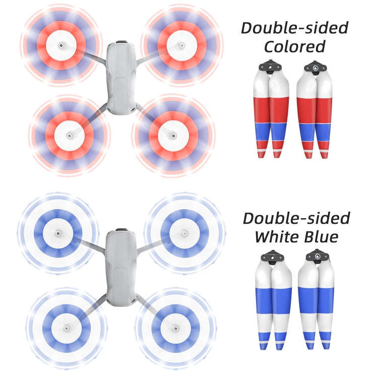 For DJI Air 3 8747F Low Noise Quick-release Propellers, Style:1 Pair Silver Tip