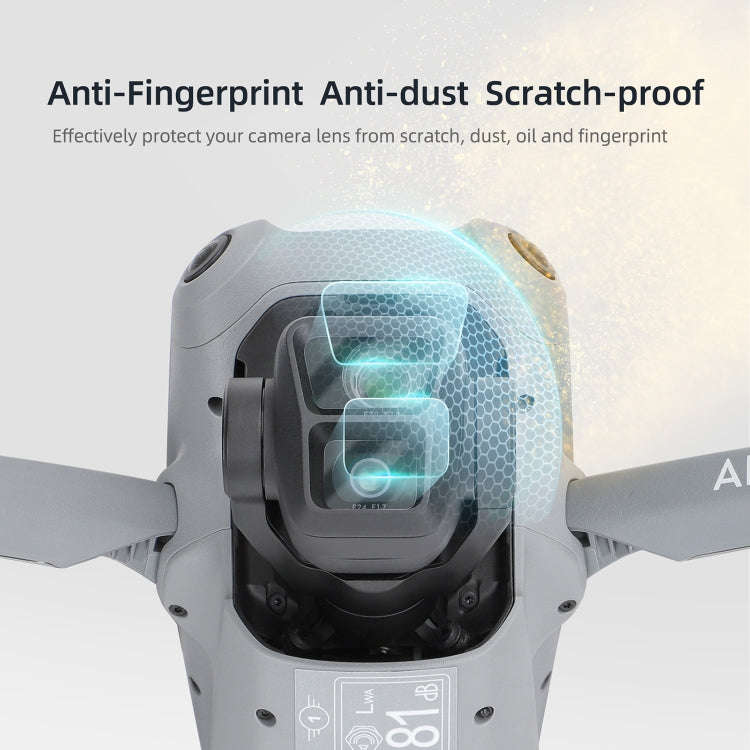 For DJI Air 3 Sunnylife Lens Protector Tempered Glass Combo Protective Films, Quantity:2 Sets