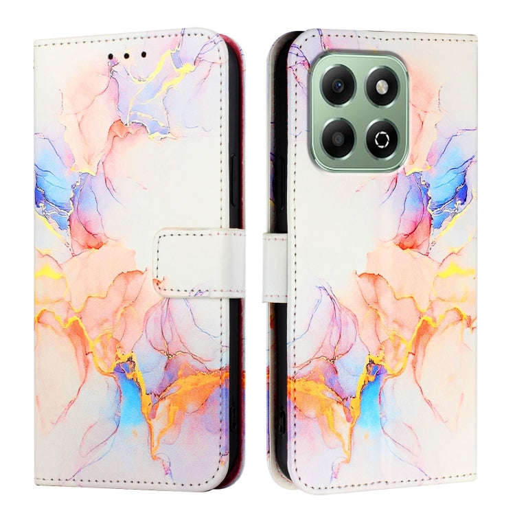 For Honor X6b PT003 Marble Pattern Flip Leather Phone Case(Marble White)