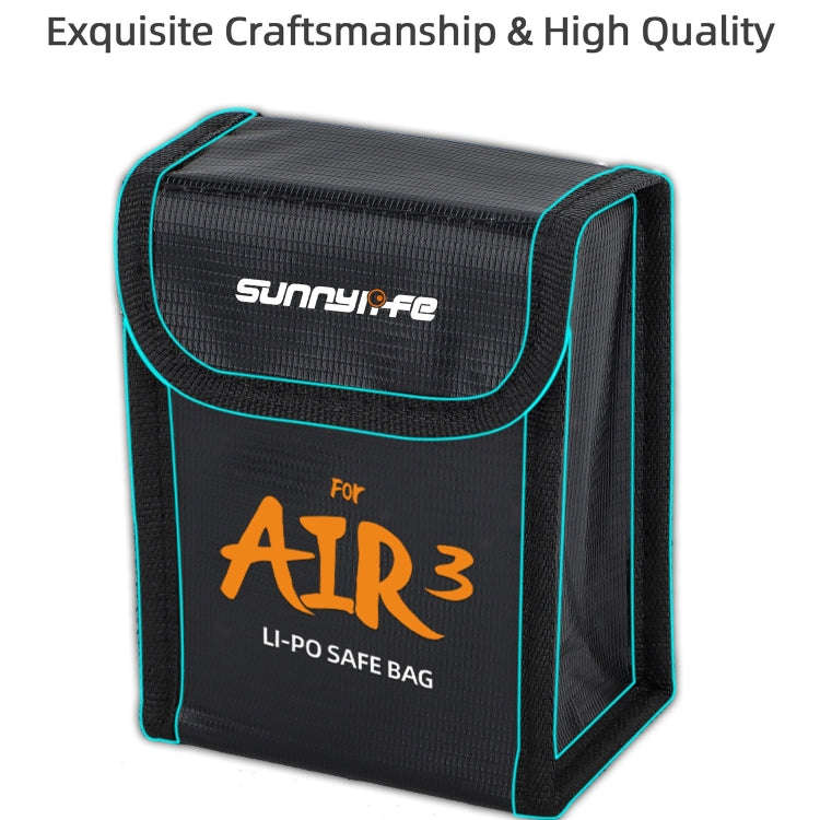 For DJI Air 3 Sunnylife Battery Explosion-proof Safe Bag Protective Li-Po Safe Bag For 2pcs Batte...