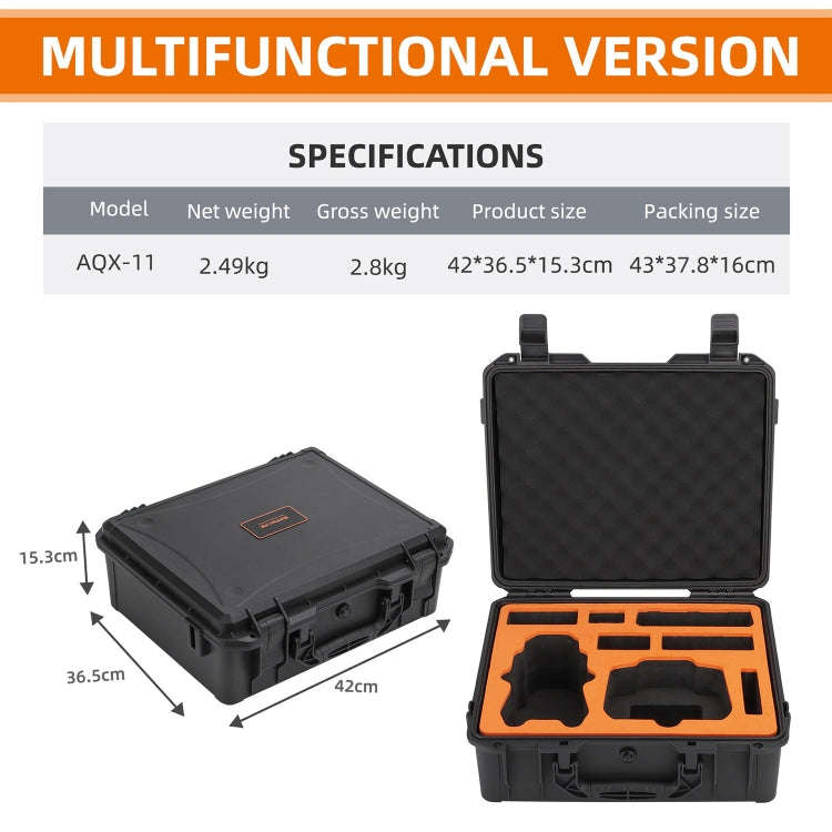 For DJI Air 3 Sunnylife Safety Carrying Case Large Capacity Waterproof Shock-proof Hard Travel Ca...