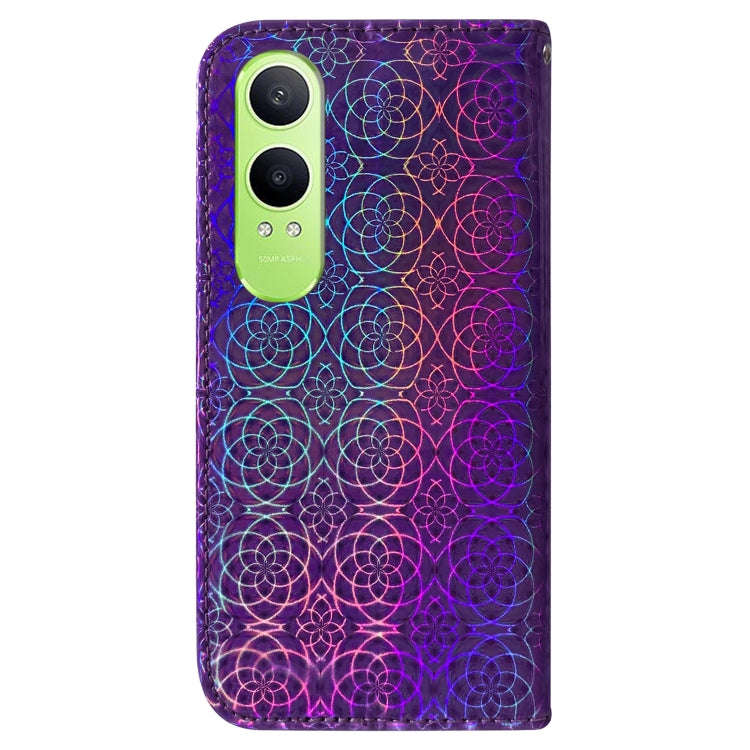 For OnePlus Nord CE4 Lite Colorful Magnetic Buckle Leather Phone Case(Purple)
