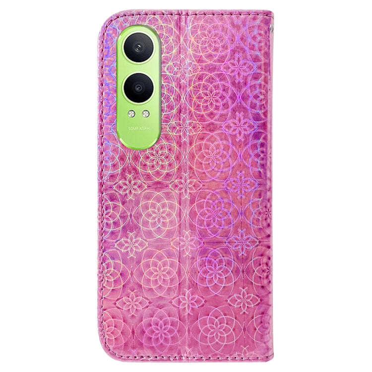 For OnePlus Nord CE4 Lite Colorful Magnetic Buckle Leather Phone Case(Pink)